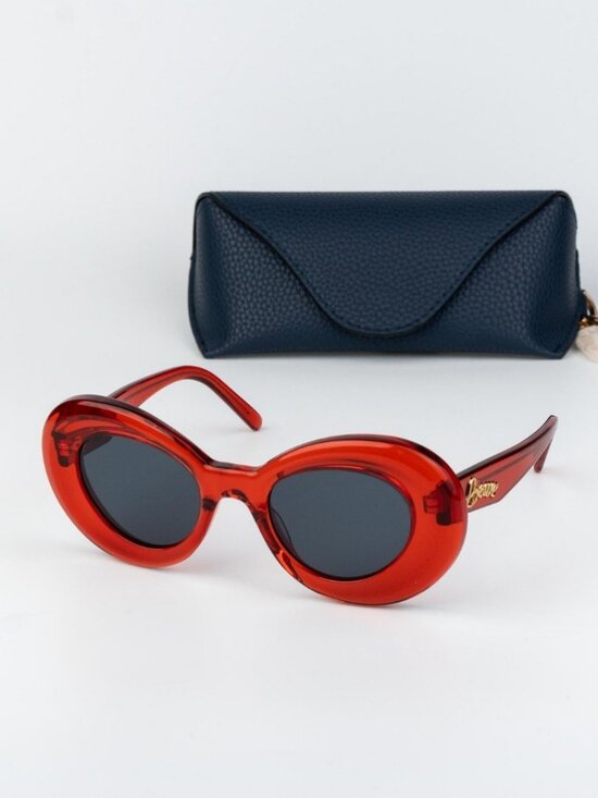 Loewe Women Sunglasses Red Blue Butterfly LW40112I CURVY 66V NEW AUTHENTIC